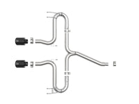 aFe Takeda 2-1/2in 304 SS Axle-Back Exhaust w/Black Tips 17-20 Honda Civic Sport L4-1.5L (t) - Burkken Auto Parts