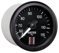Autometer Stack Instruments 52mm 50-115 Celsius 3/8 BSPT (M) Mechanical Water Temp Gauge - Black - Burkken Auto Parts