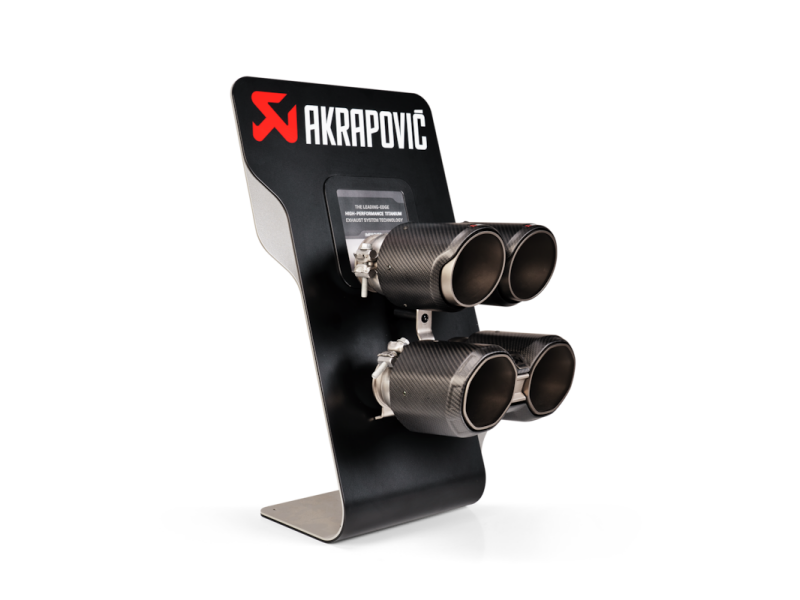 Akrapovic Counter Display with BMW M3/M4 Sample Tail Pipe Sets - Burkken Auto Parts
