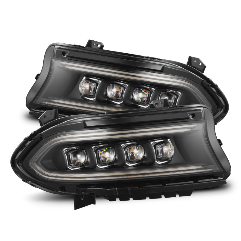 AlphaRex 15-23 Dodge Charger NOVA-Series LED Proj Headlights Blk w/Activtn Light & Seq.Sig / SB DRL - Burkken Auto Parts