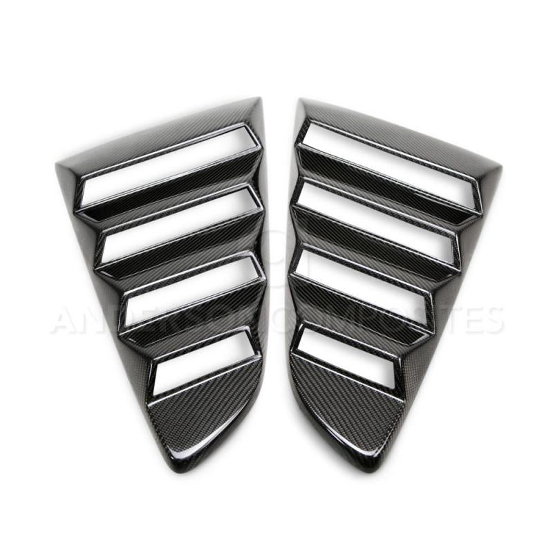 Anderson Composites 2015-2017 Ford Mustang Type-V Style Window Louvers - Vented - Burkken Auto Parts