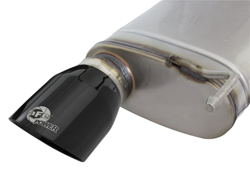 aFe MACHForce XP Exhausts Cat-Back SS-304 EXH w/ Black Tips 15-16 Ford Mustang EcoBoost 2.3L (t) - Burkken Auto Parts