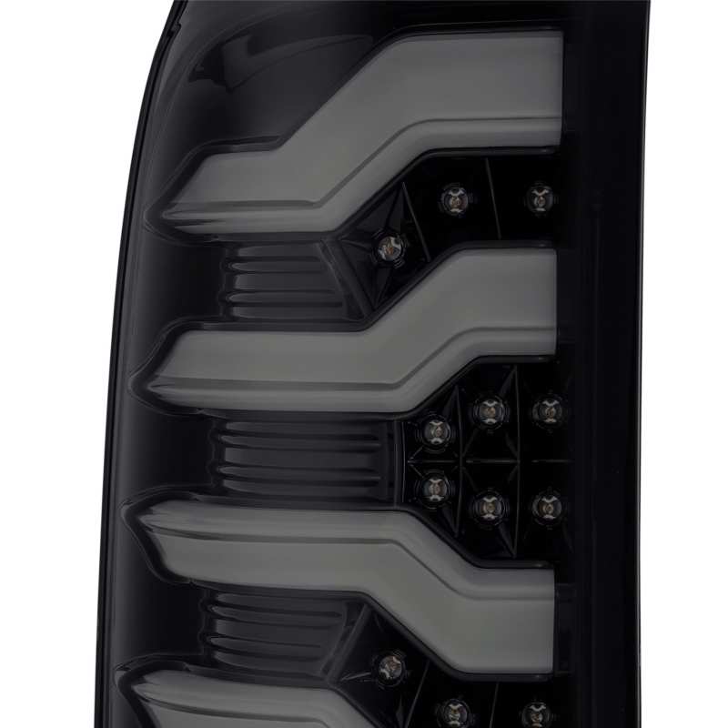 AlphaRex 14-18 GMC Sierra 1500 PRO-Series LED Tail Lights Jet Black - Burkken Auto Parts