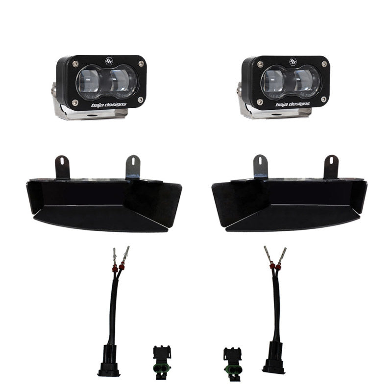 Baja Designs 19-22 Dodge RAM 2500/3500 S2 SAE Fog Pocket Light Kit - Clear - Burkken Auto Parts
