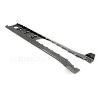 Anderson Composites 2020 Ford Mustang Shelby GT500 Carbon Fiber Rocker Panel Splitters - Burkken Auto Parts