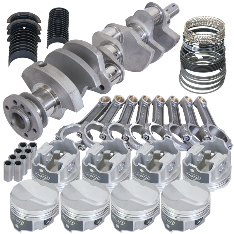 Eagle Chevy 396 3.766in Crank 6.135in I-Beam Rods 17cc Dome 4.185in Pistons Rotating Assembly - Burkken Auto Parts