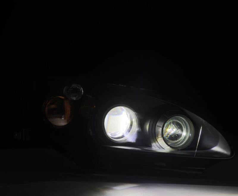 AlphaRex 99-09 Honda S2000 LUXX-Series Projector LED Headlights - Black - Burkken Auto Parts