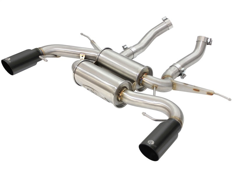 aFe MACHForce XP 2.5in Axle Back Stainless Exhaust w/ Black Tips 07-13 BMW 335i 3.0L L6 (E90/92) N55 - Burkken Auto Parts