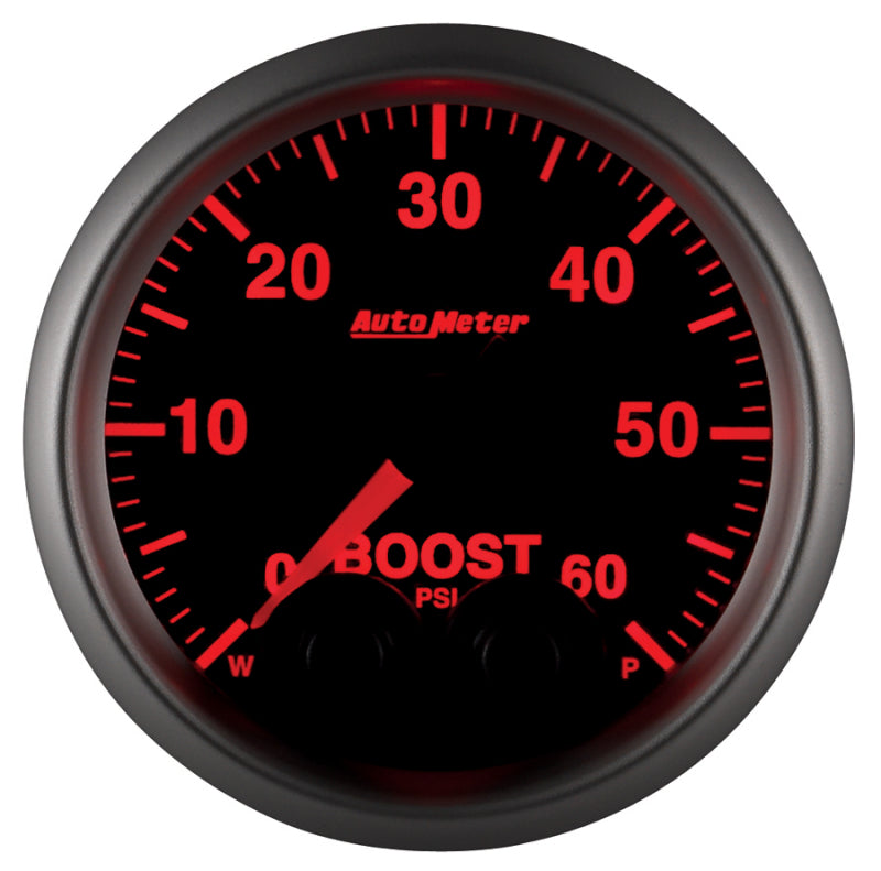 Autometer Elite 52mm 0-60 PSI Boost Peak & Warn w/ Electronic Control Gauge - Burkken Auto Parts