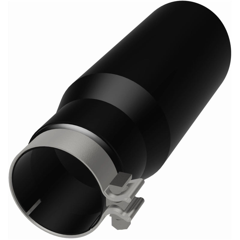 MagnaFlow Tip Stainless Black Coated Single Wall Round Single Outlet 5in Dia 3.5in Inlet 14.5in L - Burkken Auto Parts