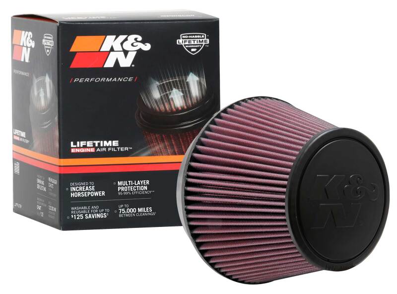 K&N Universal Tapered Filter 6in Flange ID x 7.5in Base OD x 5in Top OD x 5in Height - Burkken Auto Parts