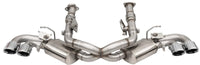 Corsa 20-25 Corvette C8 3in Valved Cat-Back 4.5in Pol Quad Tips Fits Factory Perf Exhaust DeletesAFM - Burkken Auto Parts