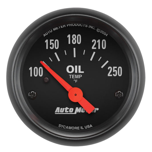 Autometer Z-Series 52mm 100-250 Degrees F. SSE Oil Temp Gauge - Burkken Auto Parts