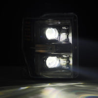 AlphaRex 08-10 Ford F250-550 LUXX-Series LED Projector Headlights Black w/Activ Light/Seq Signal - Burkken Auto Parts