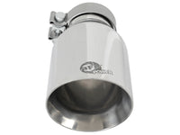 aFe MACH Force-Xp Univ 304 SS Double-Wall Clamp-On Exhaust Tip - Polished - 3in Inlet - 4.5in Outlet - Burkken Auto Parts