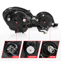 ANZO 1998-2005 Lexus Gs300 Projector Headlights w/ Halo Chrome - Burkken Auto Parts