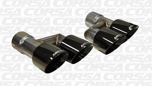 Corsa 2015-2017 Ford Mustang GT 5.0 Black Quad Tips Kit - Burkken Auto Parts