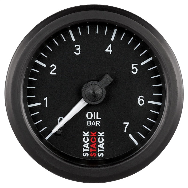 Autometer Stack Instruments 52mm 0-7 BAR M10 (M) Mechanical Oil Pressure Gauge - Black - Burkken Auto Parts