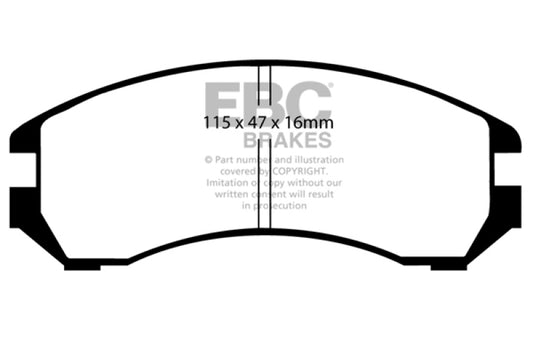EBC 86-87 Nissan Pulsar NX 1.6 SE Greenstuff Front Brake Pads - Burkken Auto Parts