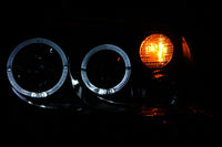 ANZO 1999-2005 Volkswagen Jetta Projector Headlights w/ Halo Black (CCFL) - Burkken Auto Parts