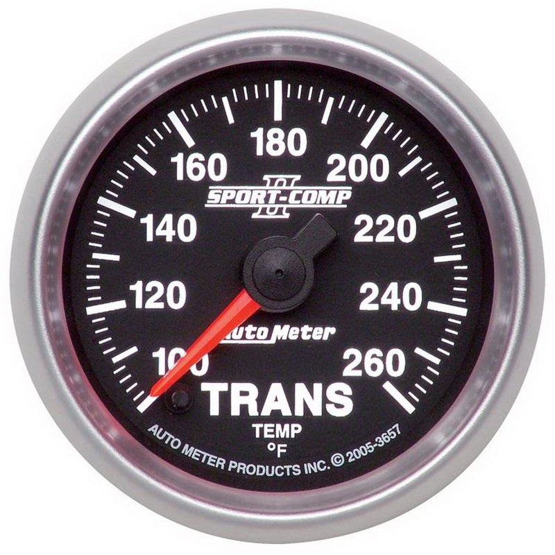 Autometer Sport-Comp II 52.4mm 100-260 Deg. F Transmission Temprature Gauge - Burkken Auto Parts
