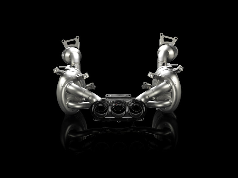 Akrapovic 10-15 Ferrari 458 Italia/458 Spyder Slip-On Line (Titanium) w/ Carbon Tips - Burkken Auto Parts