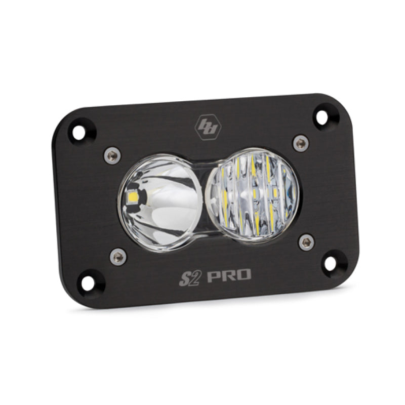 Baja Designs S2 Pro Flush Mount Driving Combo Pattern LED Work Light - Clear - Burkken Auto Parts