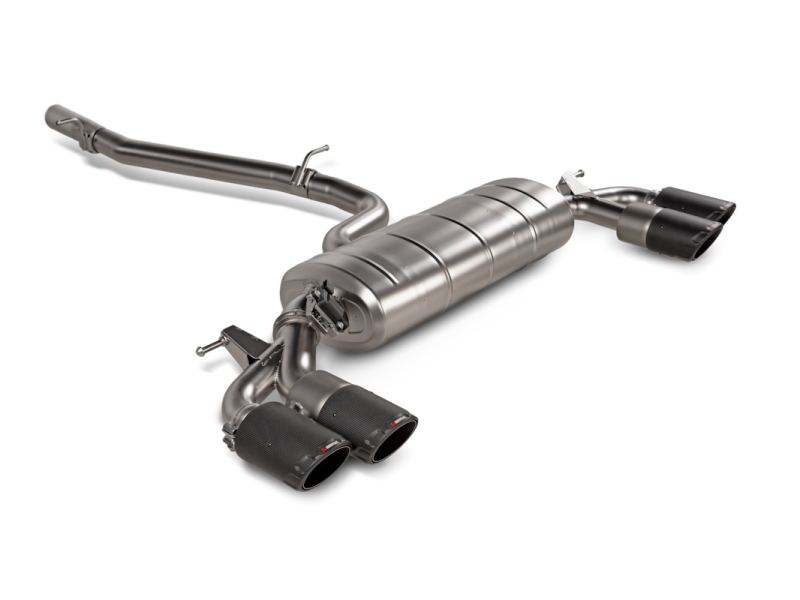 Akrapovic 2021+ Audi S3 Sportback (8Y) Evolution Line Cat Back (Titanium) w/Carbon Tips - Burkken Auto Parts