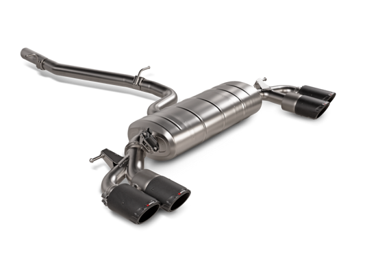 Akrapovic 2021+ Audi S3 Sportback (8Y) Evolution Line Cat Back (Titanium) w/Carbon Tips - Burkken Auto Parts