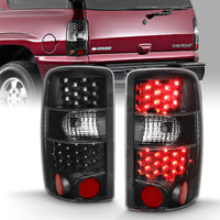 ANZO 2000-2006 Chevrolet Tahoe Led Taillights Black/Clear - Burkken Auto Parts