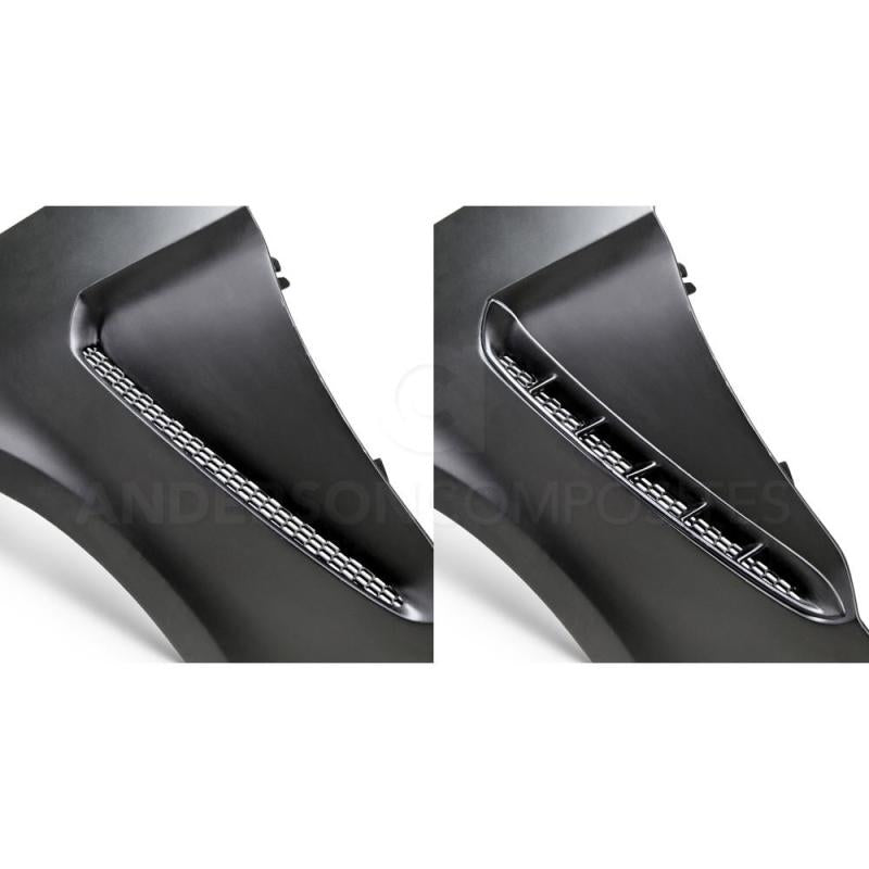 Anderson Composites 15-16 Ford Mustang GT350 Style Fiberglass Front Fenders - Burkken Auto Parts