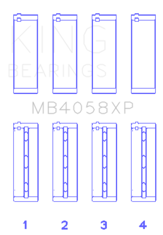 King Engine Bearings Nissan VQ35DE Performance Main Bearing Set - Size STDX