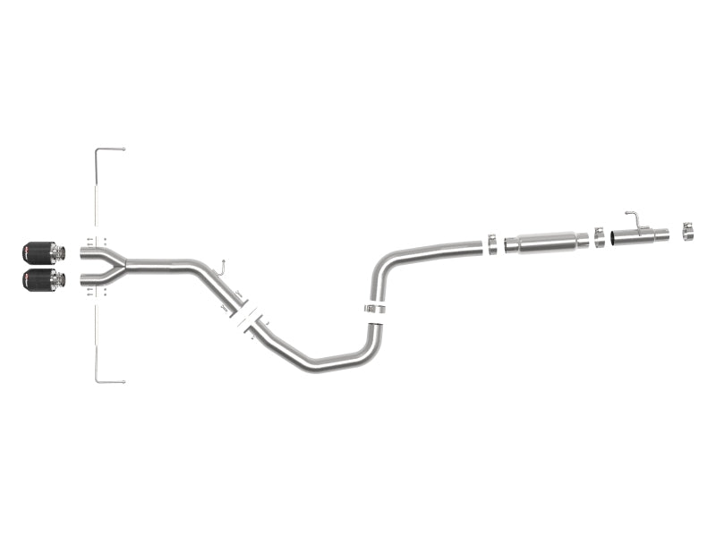 aFe Takeda Exhaust Cat-Back 19-20 Hyundai Veloster 304SS Carbon Fiber Dual Tips Exhaust - Burkken Auto Parts