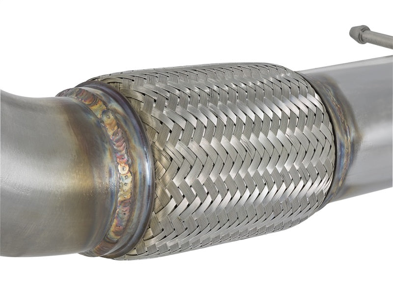 aFe Twisted Steel 3in Rear Down-Pipe/Mid Pipe 2017+ Honda Civic Type R I4 2.0L (t) - Burkken Auto Parts