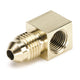 Autometer 1/8 NPTF Female to-4AN Male Pressure Gauge Adaptor 90 Deg (Brass) - Burkken Auto Parts