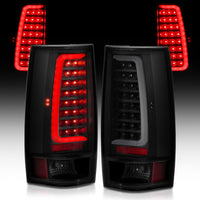 ANZO 2007-2014 Chevy Tahoe LED Taillight Plank Style Black w/Smoke Lens - Burkken Auto Parts