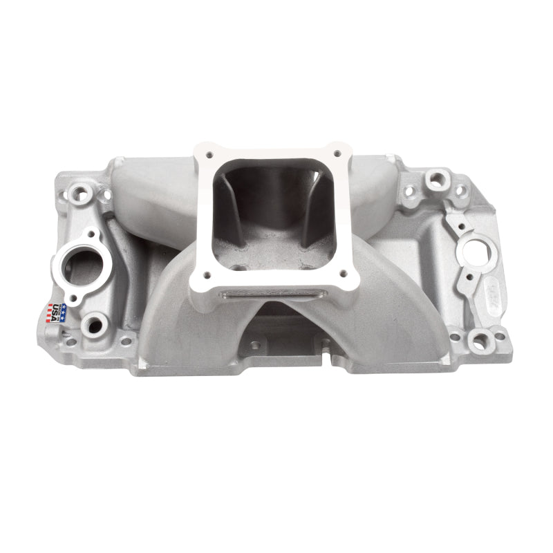 Edelbrock Manifold Chevy BB 9 8 Deck (Short) Super Victor 565 Thick Flange Rect Port Heads - Burkken Auto Parts