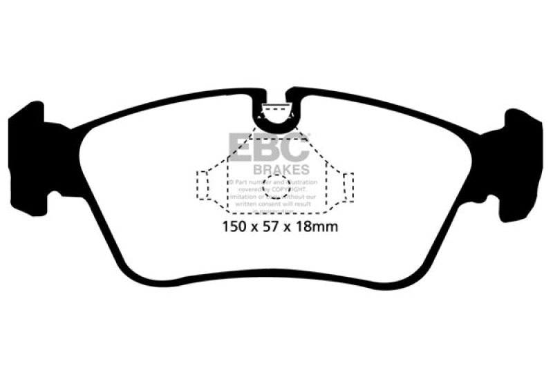 EBC 99-02 BMW Z3 2.5 Redstuff Front Brake Pads - Burkken Auto Parts