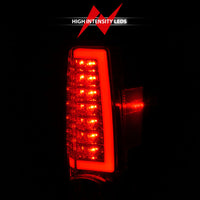 ANZO 2004-2012 Chevrolet Colorado/ GMC Canyon LED Tail Lights w/ Light Bar Chrome Housing Red/Clear - Burkken Auto Parts