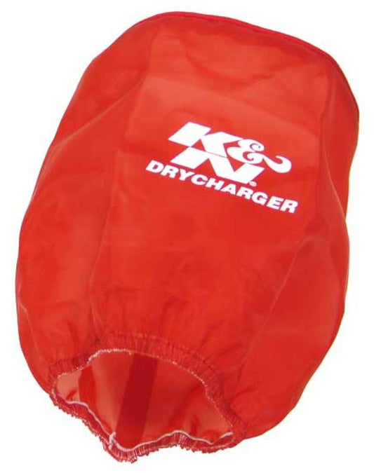 K&N Drycharger Air Filter Wrap Red 6in Base ID x 5in Top ID x 6.5in Height - Burkken Auto Parts