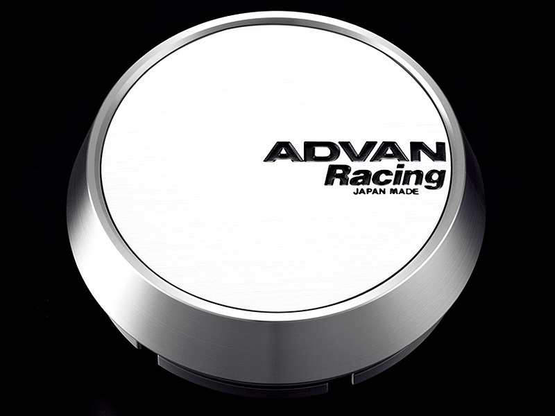 Advan 63mm Middle Centercap - White/Silver Alumite - Burkken Auto Parts