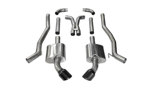 Corsa 2011-2015 Chevrolet Camaro SS 6.2L V8 Manual Black Xtreme 3in Cat-Back - Burkken Auto Parts
