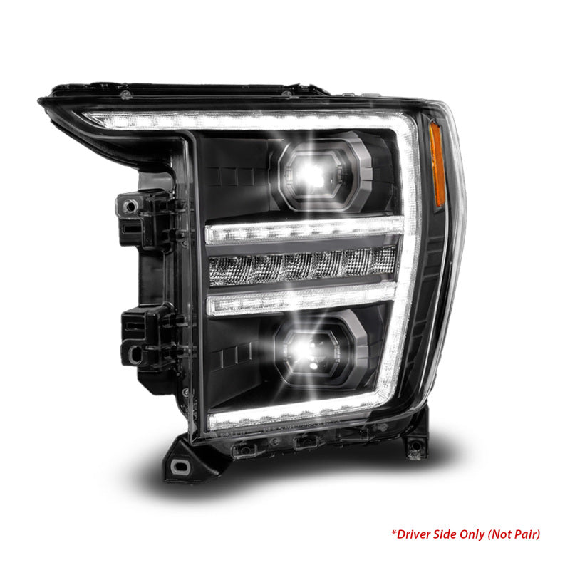 ANZO 21-23 Ford F150 LED Projector Headlight w/Switchback+Sequential - Black (Driver Side Only) - Burkken Auto Parts