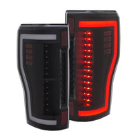 ANZO 2017+ Ford F-250 LED Taillights - Black/Clear - Burkken Auto Parts