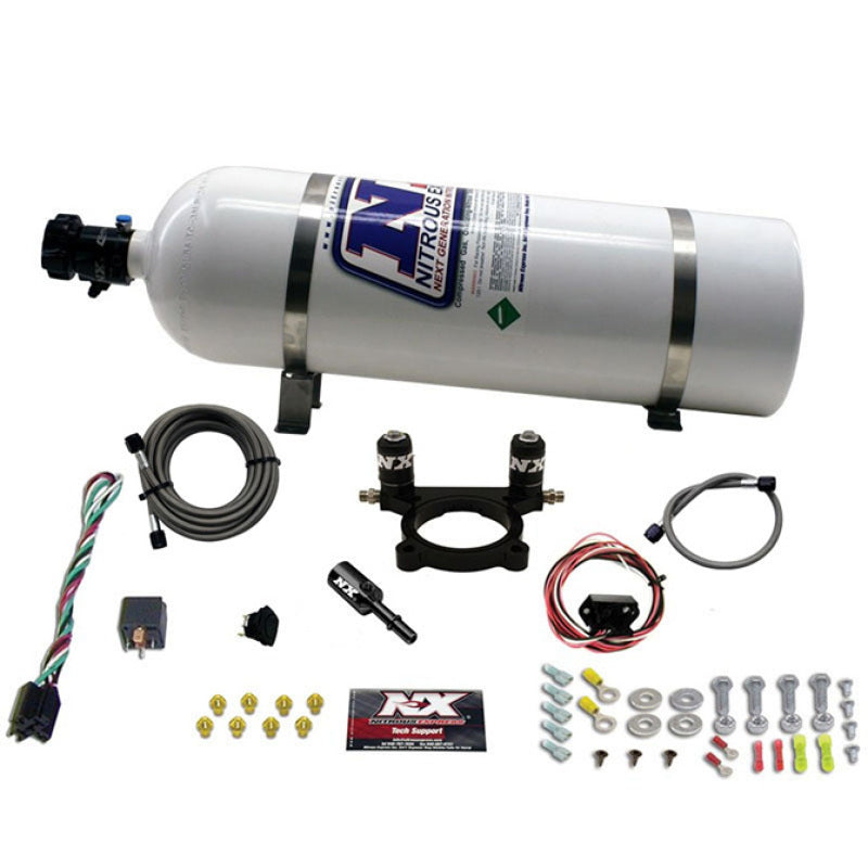 Nitrous Express 13-16 Dodge Dart 2.0L Nitrous Plate Kit (35-100HP) w/15lb Bottle - Burkken Auto Parts