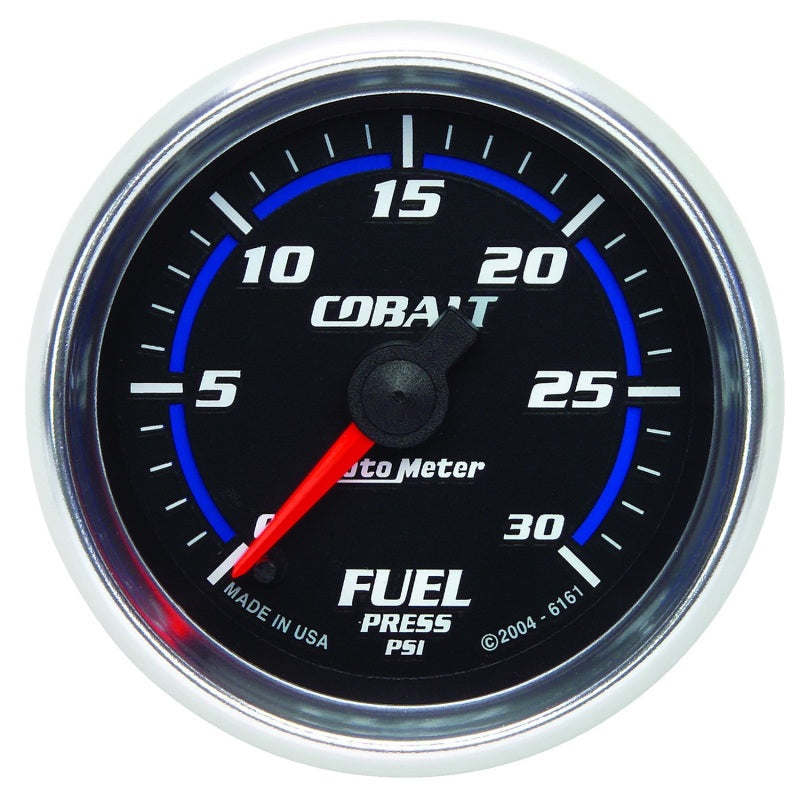 Autometer Cobalt 52mm 0-30 PSI Full Sweep Electronic Fuel Pressure Gauge - Burkken Auto Parts
