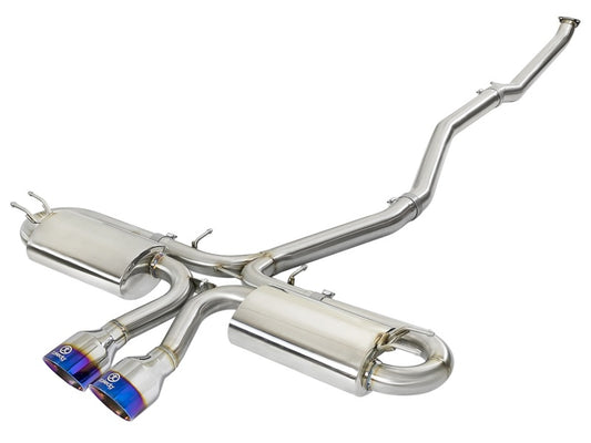 aFe Takeda 3in 304 SS Cat-Back Exhaust System w/ Blue Tips 2017 Honda Civic Si I4 1.5L (t) - Burkken Auto Parts