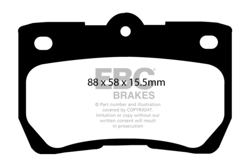 EBC 06-07 Lexus GS300 3.0 Redstuff Rear Brake Pads - Burkken Auto Parts