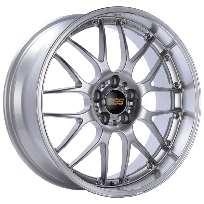 BBS RS-GT 18x8.5 5x120 ET15 Diamond Silver Center Diamond Cut Lip Wheel -82mm PFS/Clip Required - Burkken Auto Parts