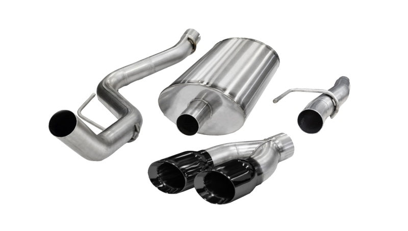 Corsa 2011-2014 Ford F-150 5.0L V8 Black Sport Cat-Back Exhaust - Burkken Auto Parts